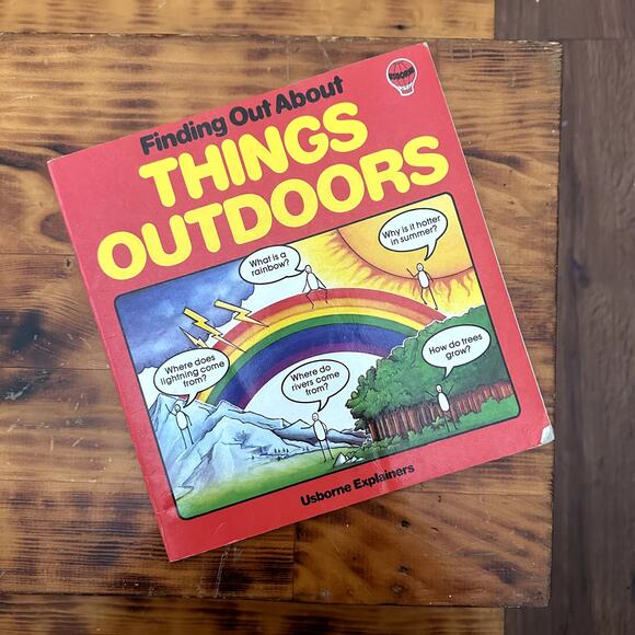 Vintage 1981 Usborne Explainers Finding Out About Things Outdoors Paperback Book - Picture 1 of 8